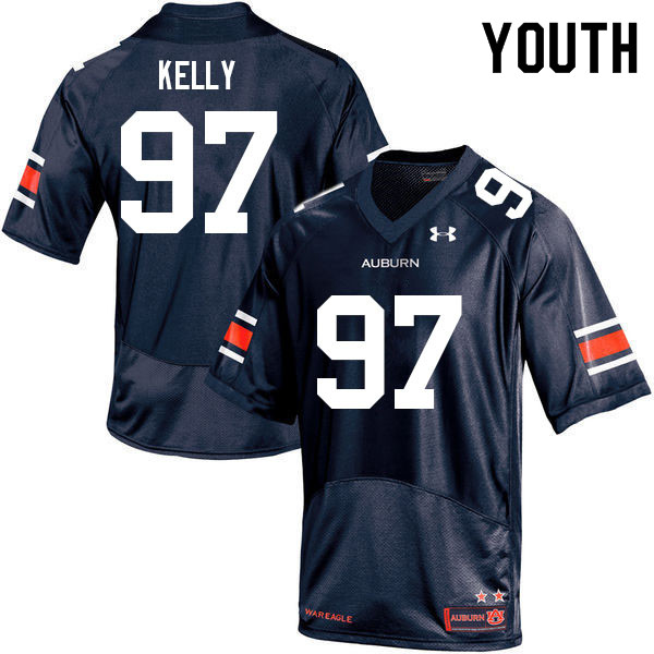 Auburn Tigers Youth Jackson Kelly #97 Navy Under Armour Stitched College 2021 NCAA Authentic Football Jersey OYY6074QY